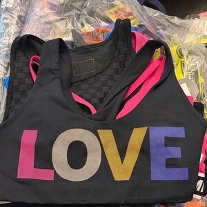 Zumba Fitness Black and Pink Sports Bra